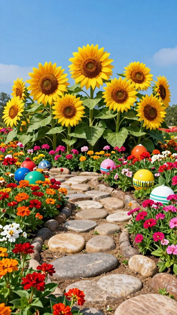 17 Easy and Colorful Flower Bed Landscaping Ideas to Brighten Up Your Yard! - 7. Themed Flower Beds 1