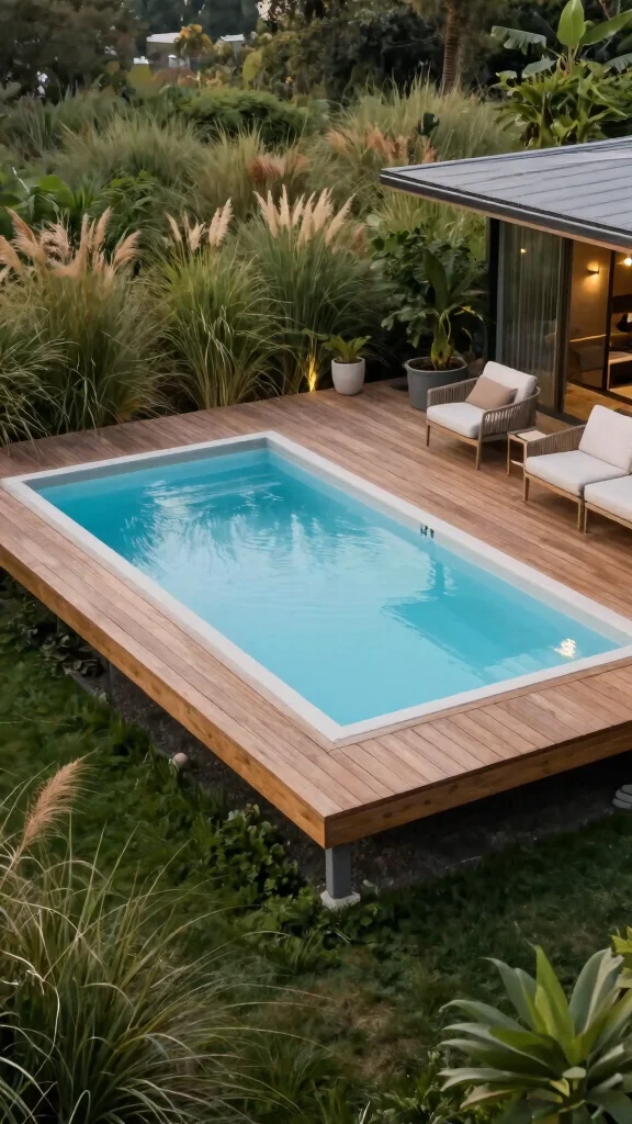 17 Stunning Budget-Friendly Pool Deck Designs That Will Transform Your Backyard! - 11. Floating Decks 1