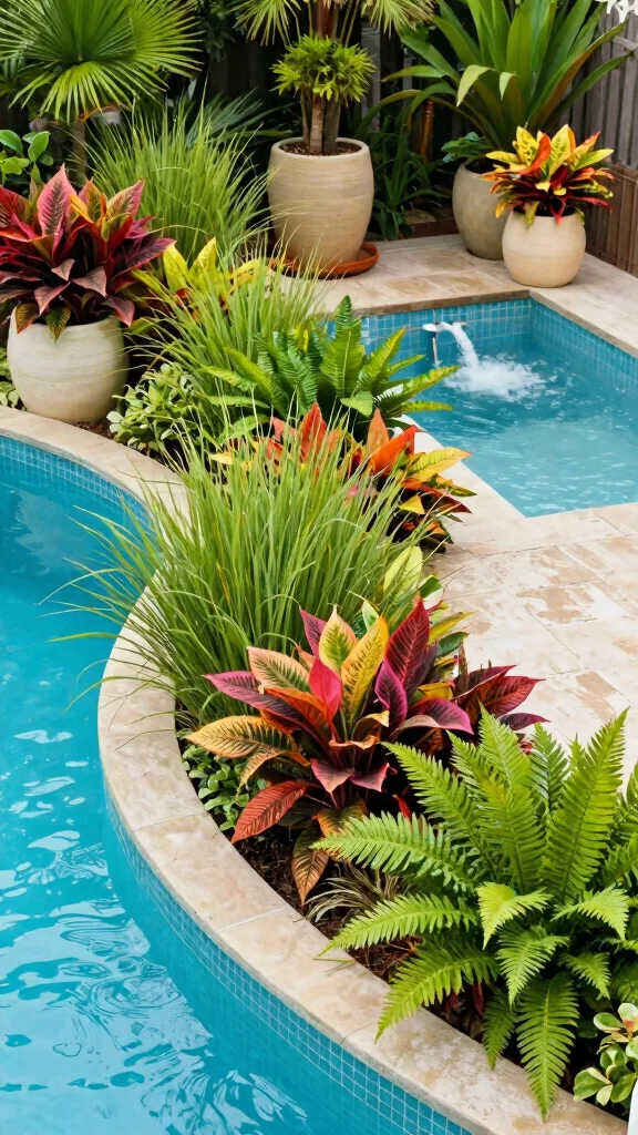 17 Stunning Budget-Friendly Pool Deck Designs That Will Transform Your Backyard! - 14. Water-Friendly Plants 1