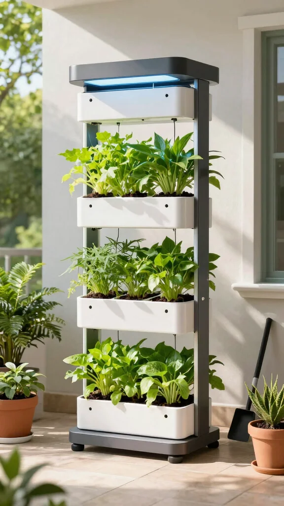 17 Vertical Container Gardening Ideas for Patios That Are Pure Genius! - 14. Vertical Hydroponic System 1