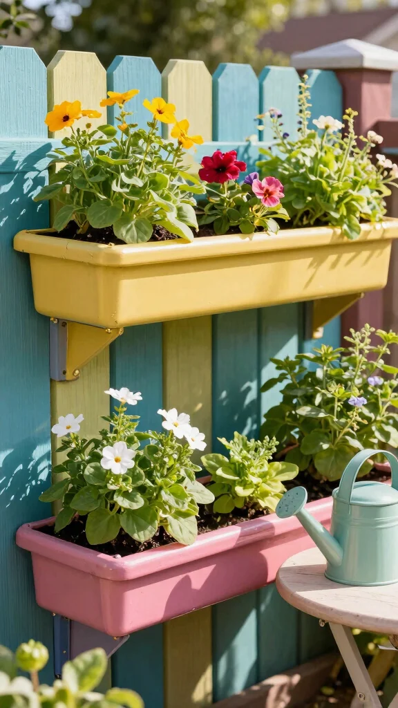 17 Vertical Container Gardening Ideas for Patios That Are Pure Genius! - 9. Gutter Garden 1