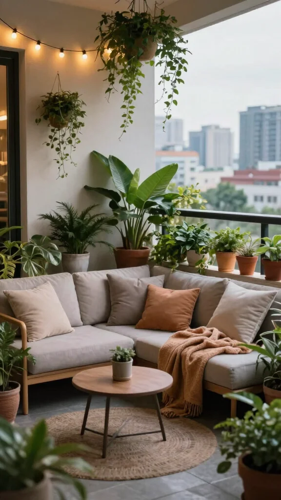 18 Balcony Garden Furniture Ideas That Will Make Your Small Space Feel Luxurious! - 1. Cozy Corner Nook 1