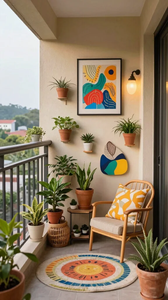 18 Balcony Garden Furniture Ideas That Will Make Your Small Space Feel Luxurious! - 18. Personal Touches 1