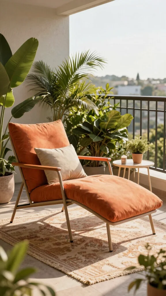 18 Balcony Garden Furniture Ideas That Will Make Your Small Space Feel Luxurious! - 7. Stylish Lounge Chairs 1