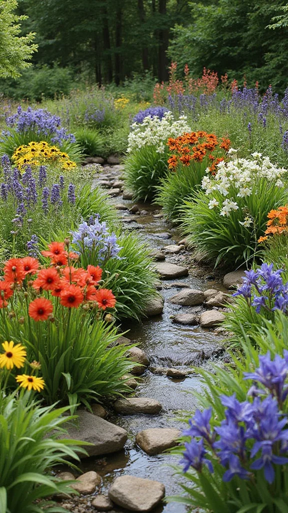 18 Breathtaking Garden Layout Ideas for Flower Lovers (Prepare for a Floral Wonderland!) - 12. The Rain Garden 1