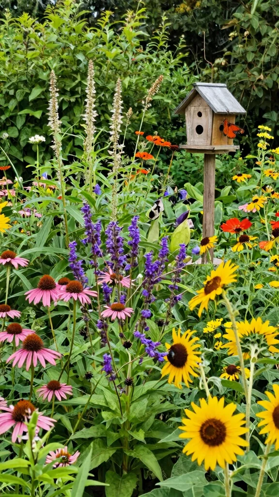 18 Breathtaking Garden Layout Ideas for Flower Lovers (Prepare for a Floral Wonderland!) - 14. The Wildlife Garden 1