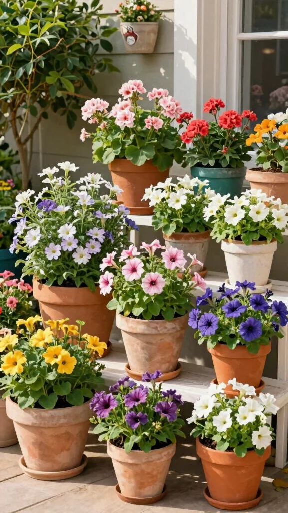 18 Breathtaking Garden Layout Ideas for Flower Lovers (Prepare for a Floral Wonderland!) - 15. The Container Garden 1