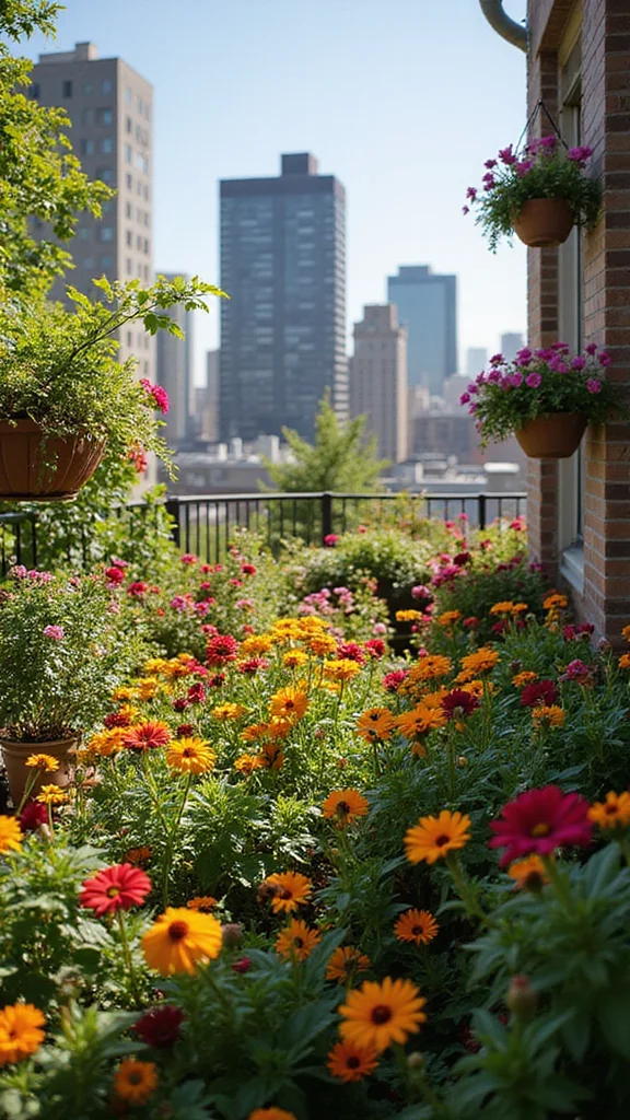 18 Breathtaking Garden Layout Ideas for Flower Lovers (Prepare for a Floral Wonderland!) - 17. The Urban Garden 1
