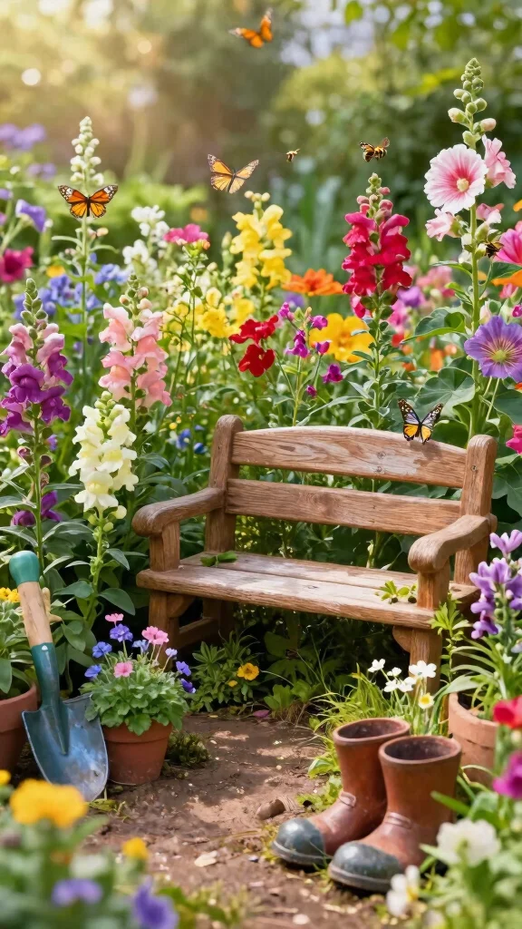 18 Breathtaking Garden Layout Ideas for Flower Lovers (Prepare for a Floral Wonderland!) - 2. The Whimsical Cottage Garden 1