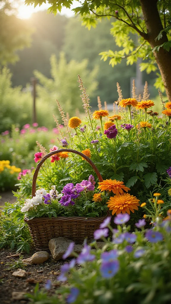 18 Breathtaking Garden Layout Ideas for Flower Lovers (Prepare for a Floral Wonderland!) - 6. The Edible Flower Garden 1