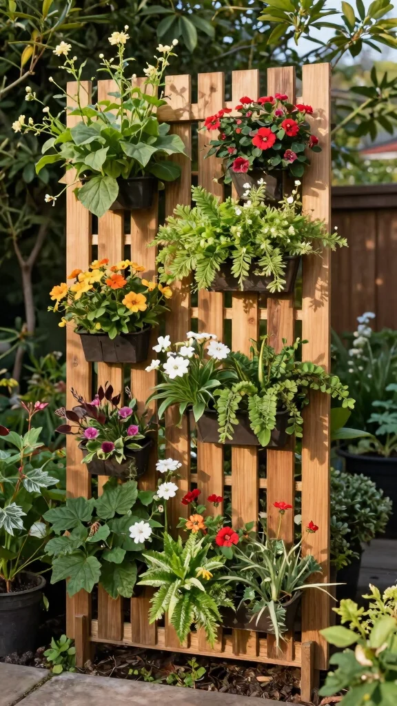 18 DIY Natural Fencing Projects That Add Rustic Charm to Your Home (You Can Do #7!) - 10. Vertical Garden Fence 1
