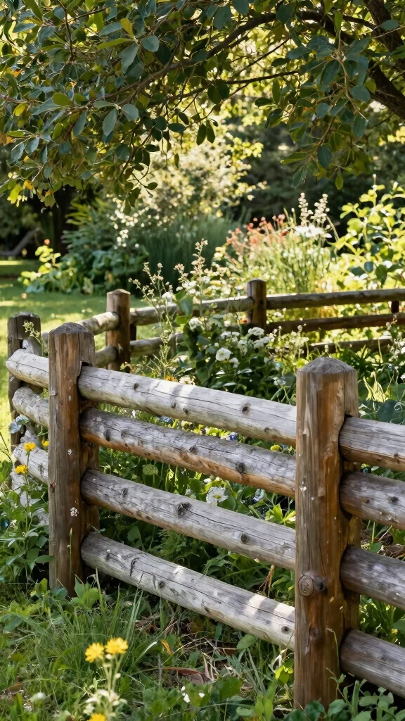 18 DIY Natural Fencing Projects That Add Rustic Charm to Your Home (You Can Do #7!) - 12. Cedar Split Rail Fence 1