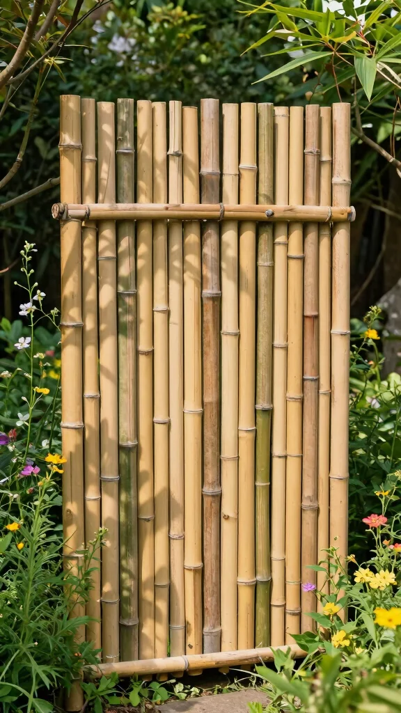 18 DIY Natural Fencing Projects That Add Rustic Charm to Your Home (You Can Do #7!) - 2. Bamboo Privacy Screen 1