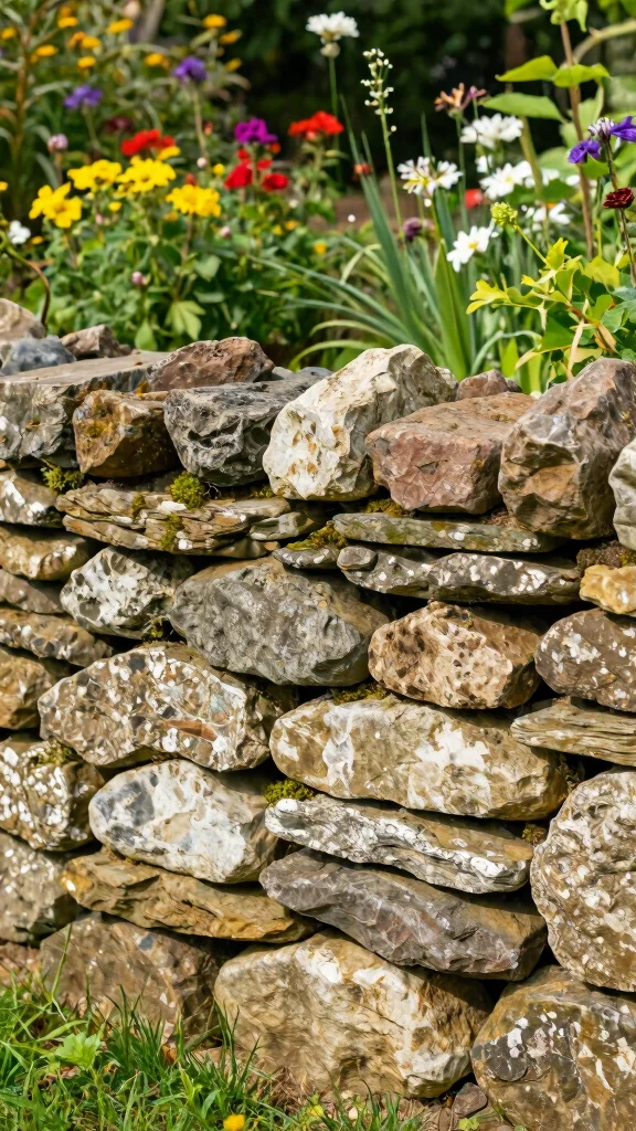 18 DIY Natural Fencing Projects That Add Rustic Charm to Your Home (You Can Do #7!) - 4. Stone Wall Border 1