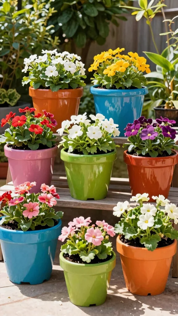 18 Eco-Friendly Colorful Flowering Pots That Are Good for the Earth (And Your Garden!) - 1. Recycled Plastic Planters 1