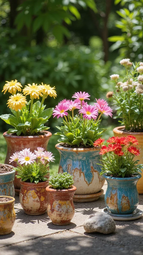 18 Eco-Friendly Colorful Flowering Pots That Are Good for the Earth (And Your Garden!) - 11. Ceramic Pots with Eco-Friendly Glaze 1