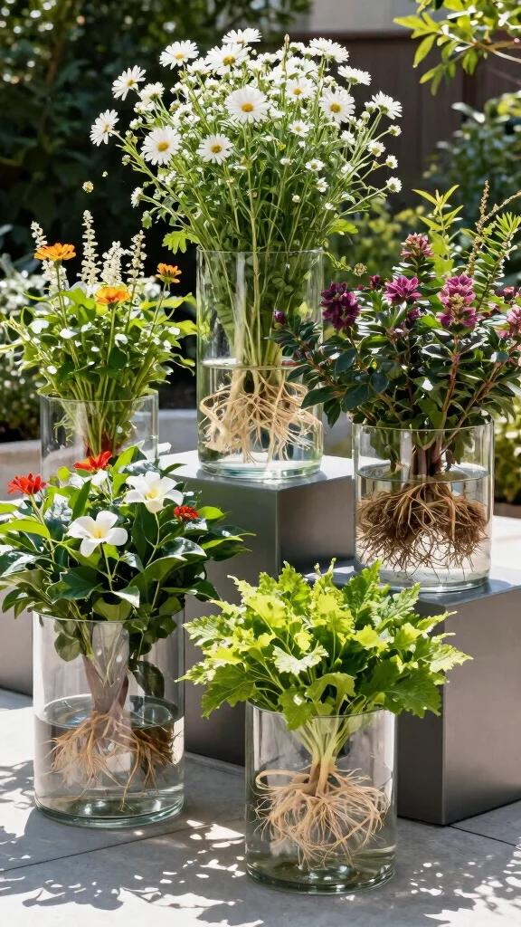 18 Eco-Friendly Colorful Flowering Pots That Are Good for the Earth (And Your Garden!) - 13. Glass and Metal Composite Pots 1