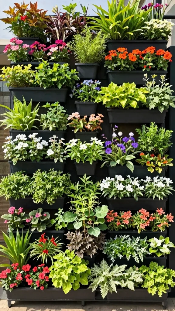 18 Eco-Friendly Colorful Flowering Pots That Are Good for the Earth (And Your Garden!) - 17. Vertical Planters 1