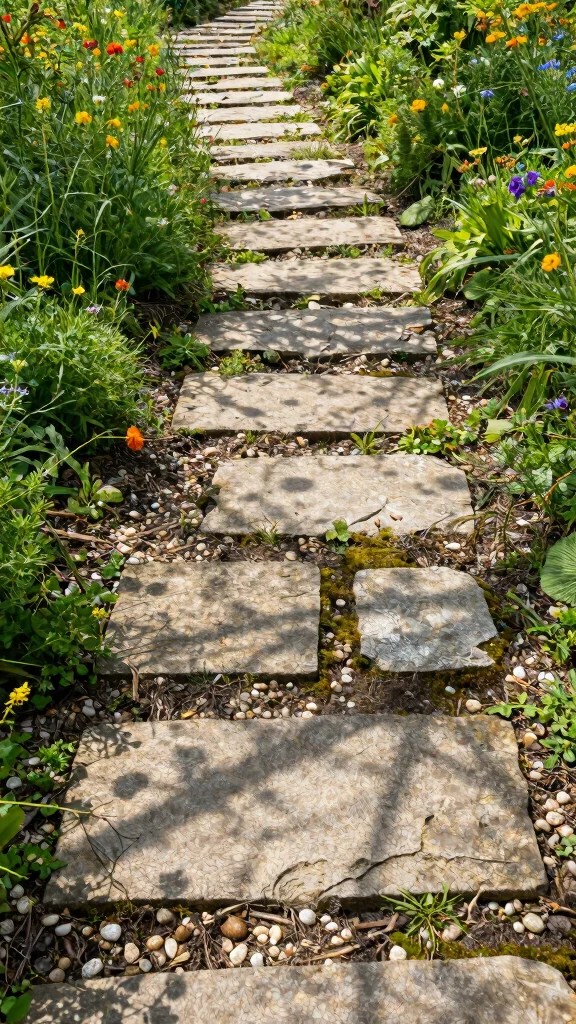 18 Eco-Friendly Ways to Blend Hardscapes and Plants for a Sustainable Home! - 1. Natural Stone Pathways 1