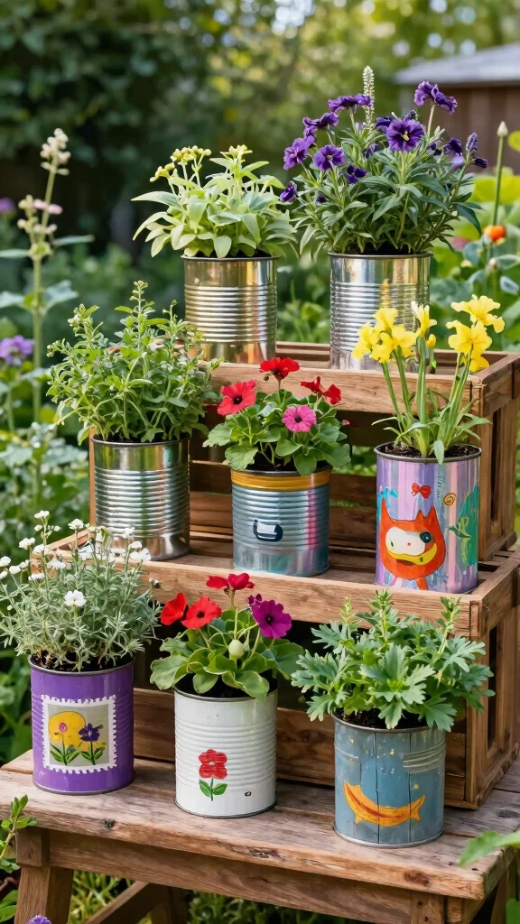 18 Eco-Friendly Ways to Blend Hardscapes and Plants for a Sustainable Home! - 8. Recycled Material Planters 1