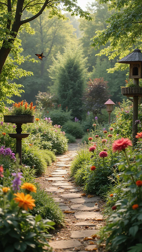 18 Eco-Friendly Ways to Blend Hardscapes and Plants for a Sustainable Home! - 9. Wildlife-Friendly Features 1