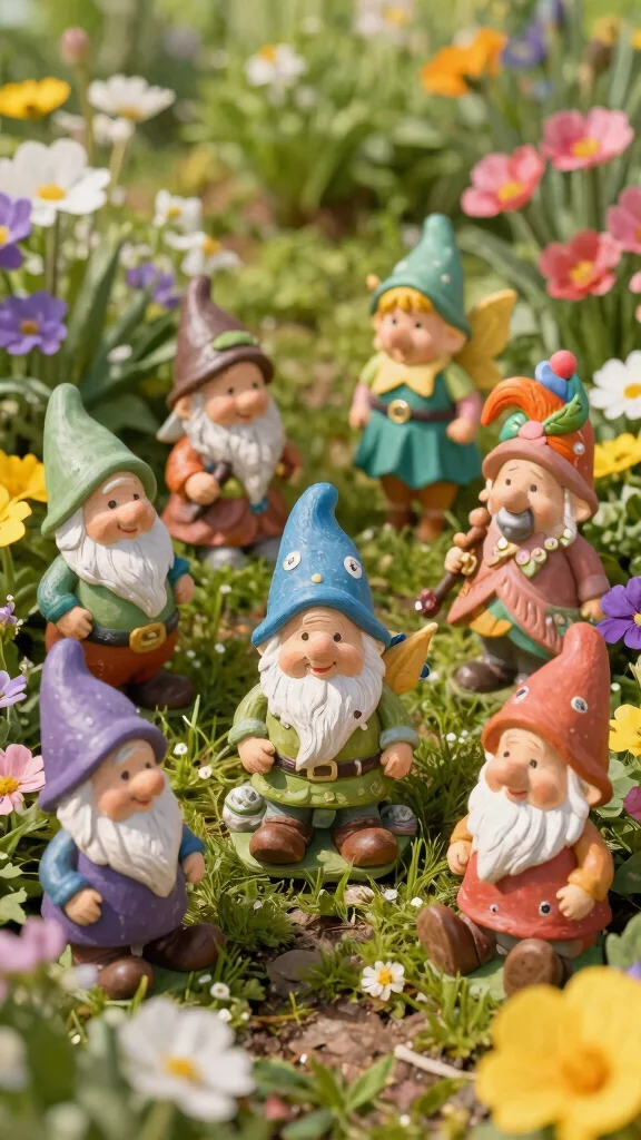 18 Fun Colorful Garden Art Projects You Can Start Today (You'll Be Surprised at #5!) - 14. Gnome and Fairy Figurines 1