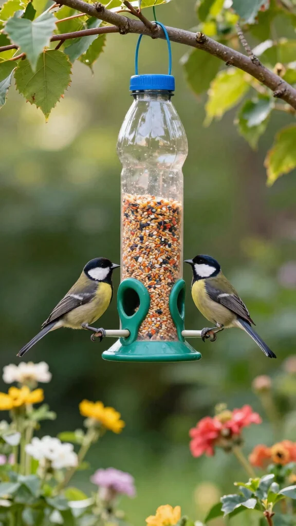 18 Fun Colorful Garden Art Projects You Can Start Today (You'll Be Surprised at #5!) - 5. DIY Birdfeeders 1