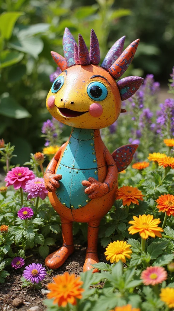 18 Fun Colorful Garden Art Projects You Can Start Today (You'll Be Surprised at #5!) - 8. Fun Garden Sculptures 1