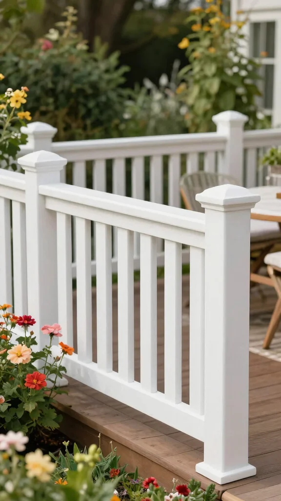 18 Inspiring Deck Railing Ideas That Will Make You Fall in Love with Your Garden Again! - 15. Fence-Inspired Railing for a Charming Look 1