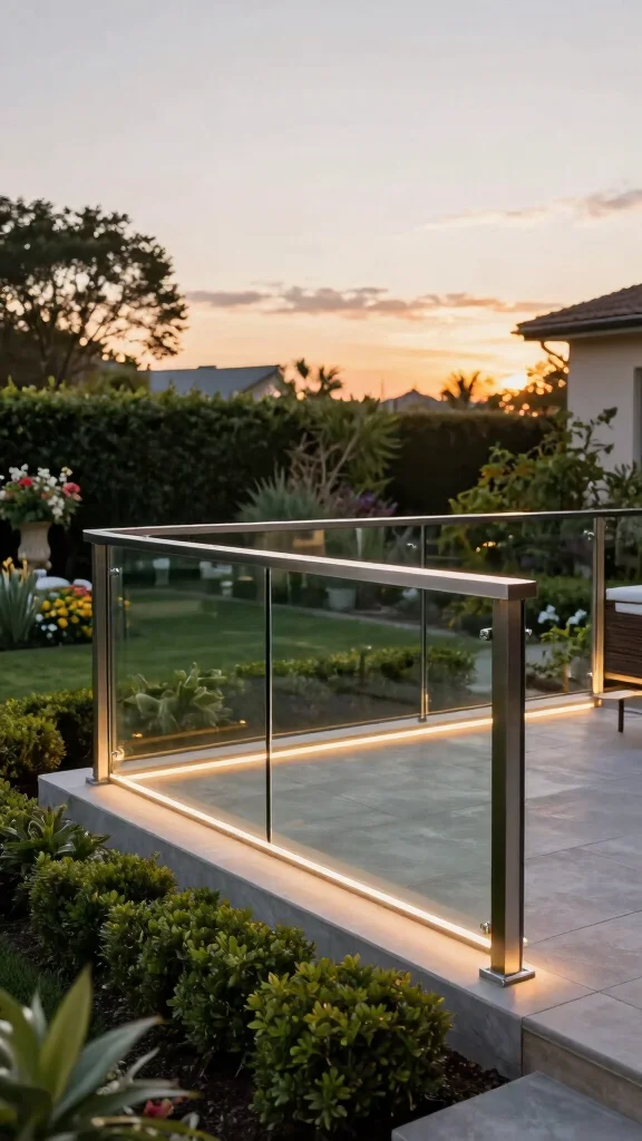 18 Inspiring Deck Railing Ideas That Will Make You Fall in Love with Your Garden Again! - 2. Glass Panels for a Modern Touch 1