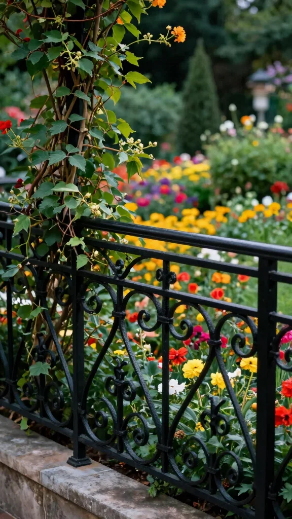 18 Inspiring Deck Railing Ideas That Will Make You Fall in Love with Your Garden Again! - 3. Wrought Iron Elegance 1