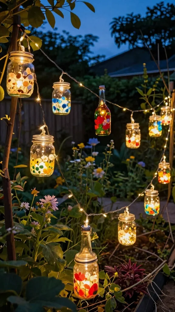 18 Magical Backyard Oasis Ideas with Lighting That Will Transform Your Nights! - 12. Upcycled Lighting Ideas 1