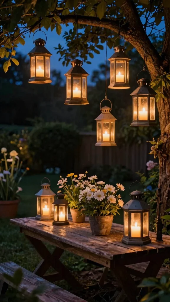 18 Magical Backyard Oasis Ideas with Lighting That Will Transform Your Nights! - 4. Rustic Lanterns 1