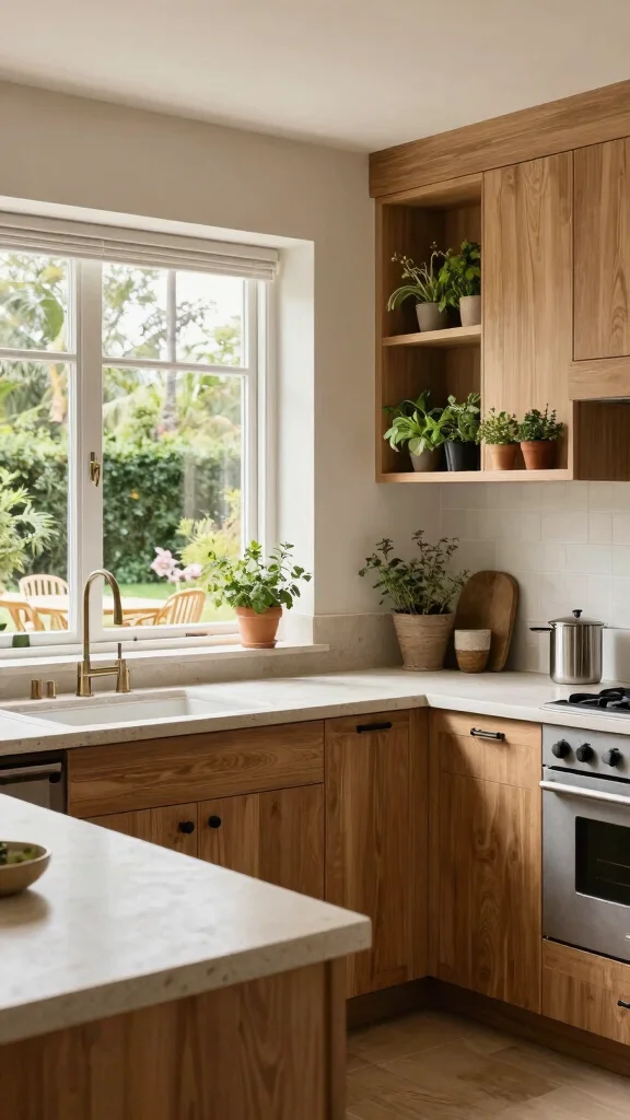 18 Seamless Indoor-Outdoor Living Designs That Will Blow Your Mind! - 3. The Nature-Inspired Kitchen 1