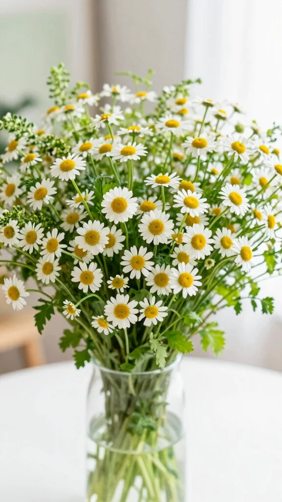 18 Seasonal Bouquet Ideas You Need to Try for a Cozy Home! - 15. Charming Simple: Daisy and Greenery Mix 1