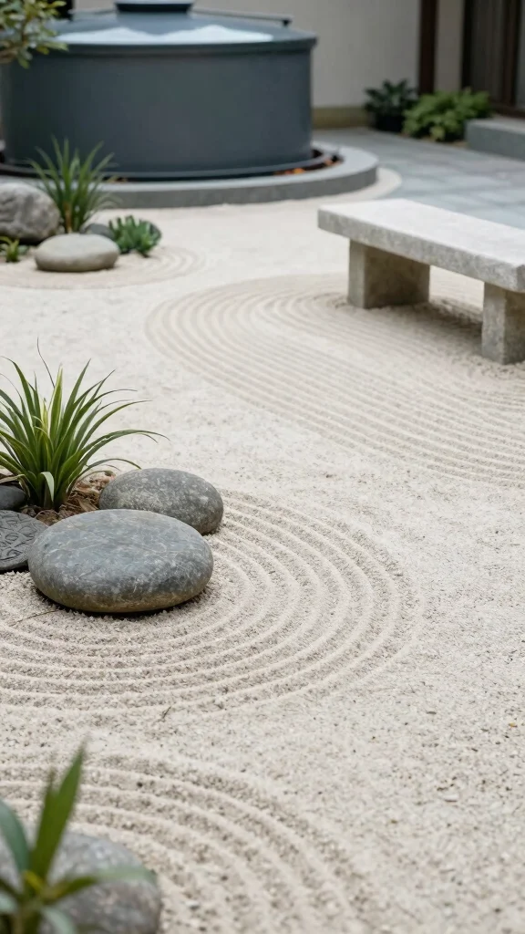 18 Tranquil Poolside Decor Ideas That Create a Calm Retreat! - 15. Zen Garden Elements 1