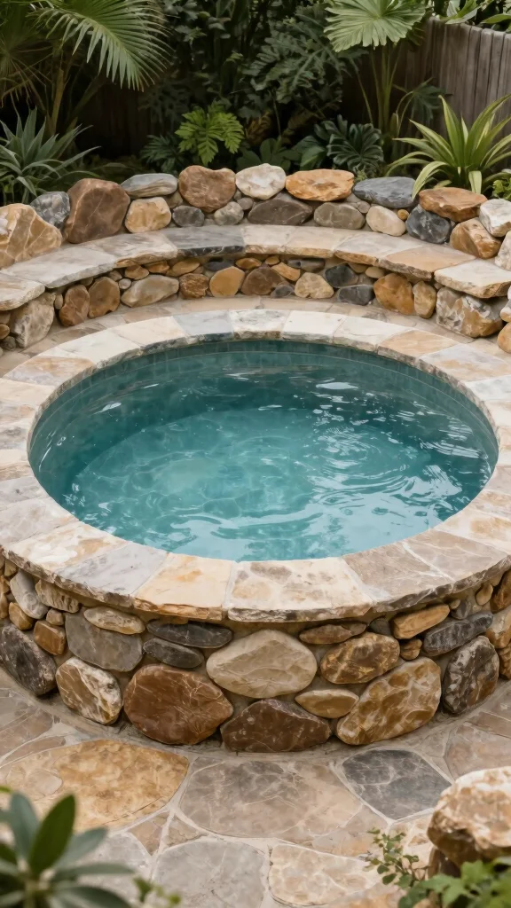 18 Tranquil Poolside Decor Ideas That Create a Calm Retreat! - 8. Natural Stone Accents 1