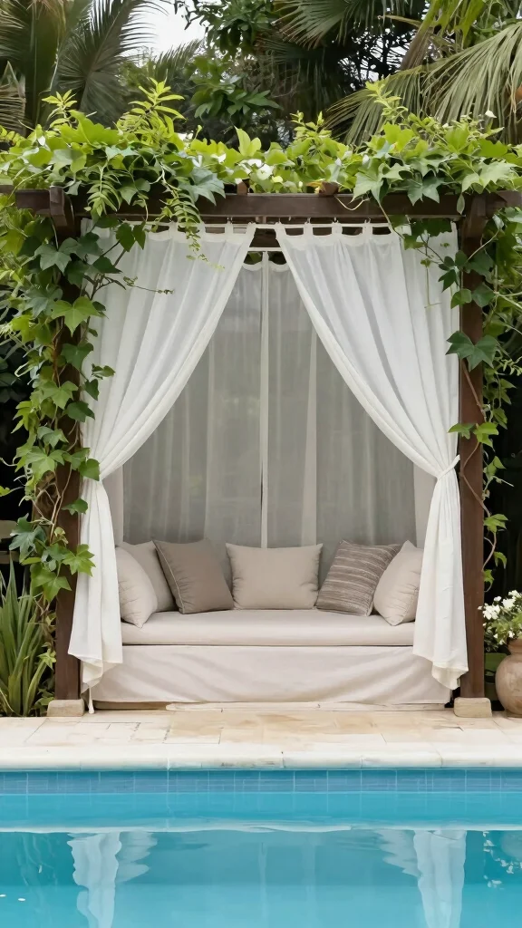 18 Tranquil Poolside Decor Ideas That Create a Calm Retreat! - 9. Charming Pergolas 1