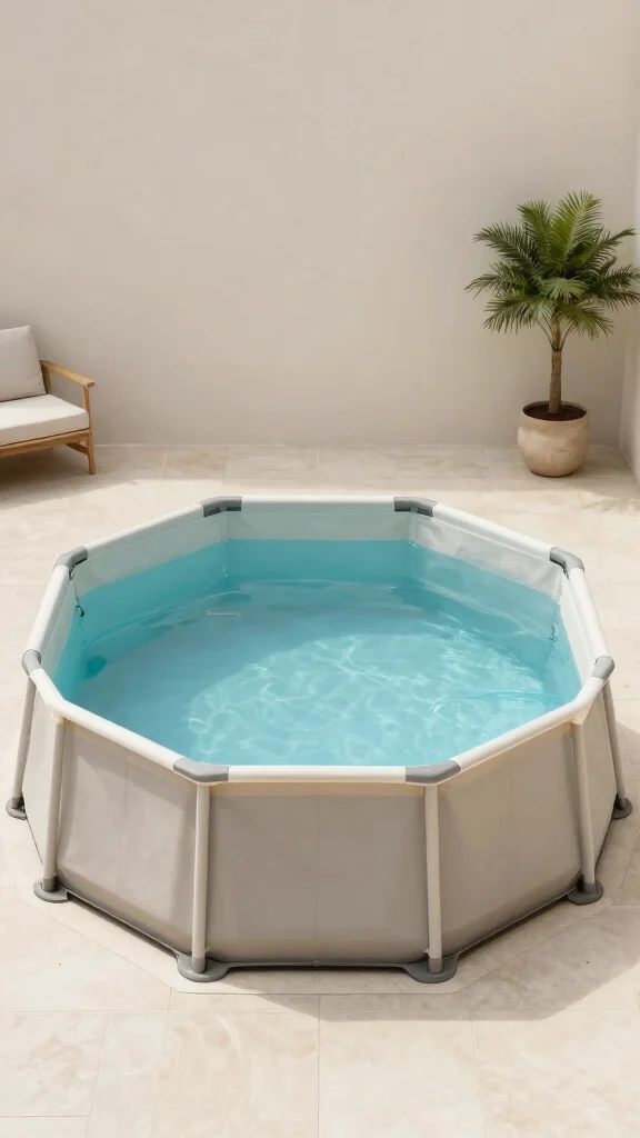 19 Beautiful DIY Above Ground Pool Decks That Will Enhance Your Landscape Design! - 10. Minimalist Deck Design 1