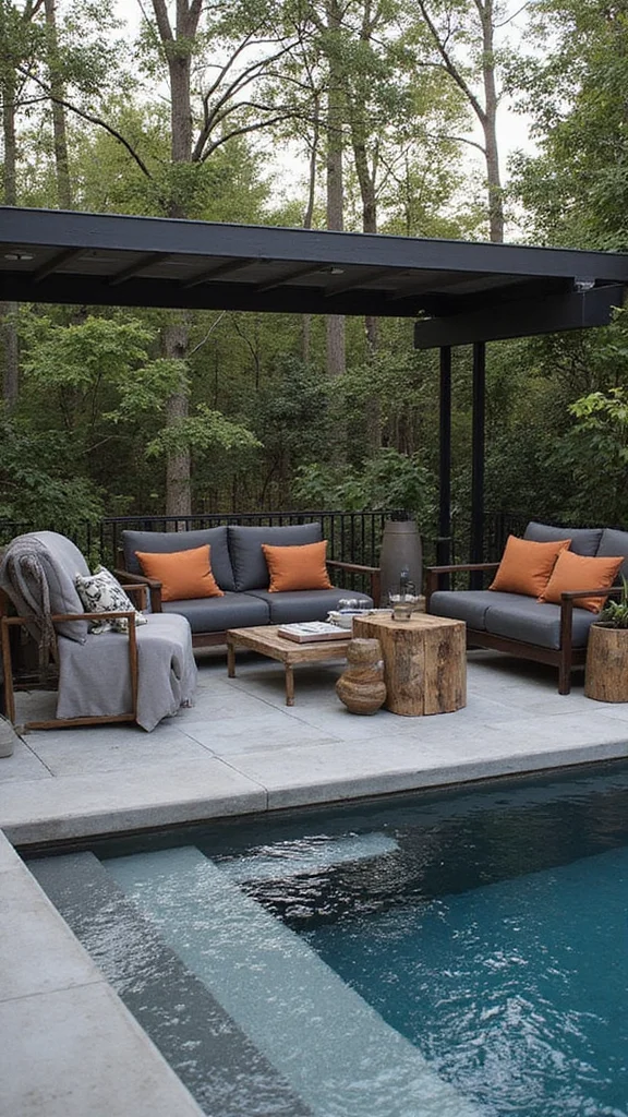 19 Beautiful DIY Above Ground Pool Decks That Will Enhance Your Landscape Design! - 16. Industrial Chic Deck 1
