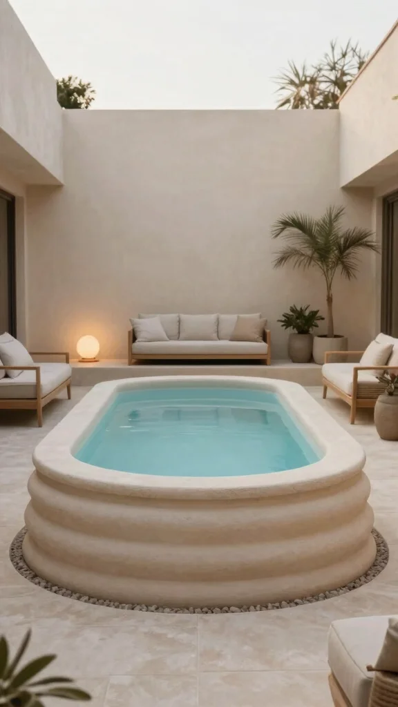 19 Budget-Friendly DIY Garden Pool Ideas to Beat the Heat This Summer! - 11. Chic Minimalist Backyard Pool 1