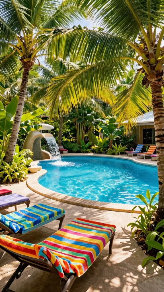 19 Budget-Friendly DIY Garden Pool Ideas to Beat the Heat This Summer! - 15. Tropical Oasis with Palms 1