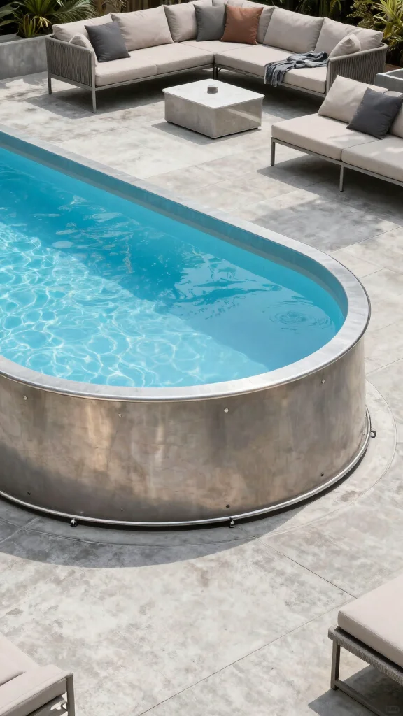19 Budget-Friendly DIY Garden Pool Ideas to Beat the Heat This Summer! - 16. Industrial Style Pool 1