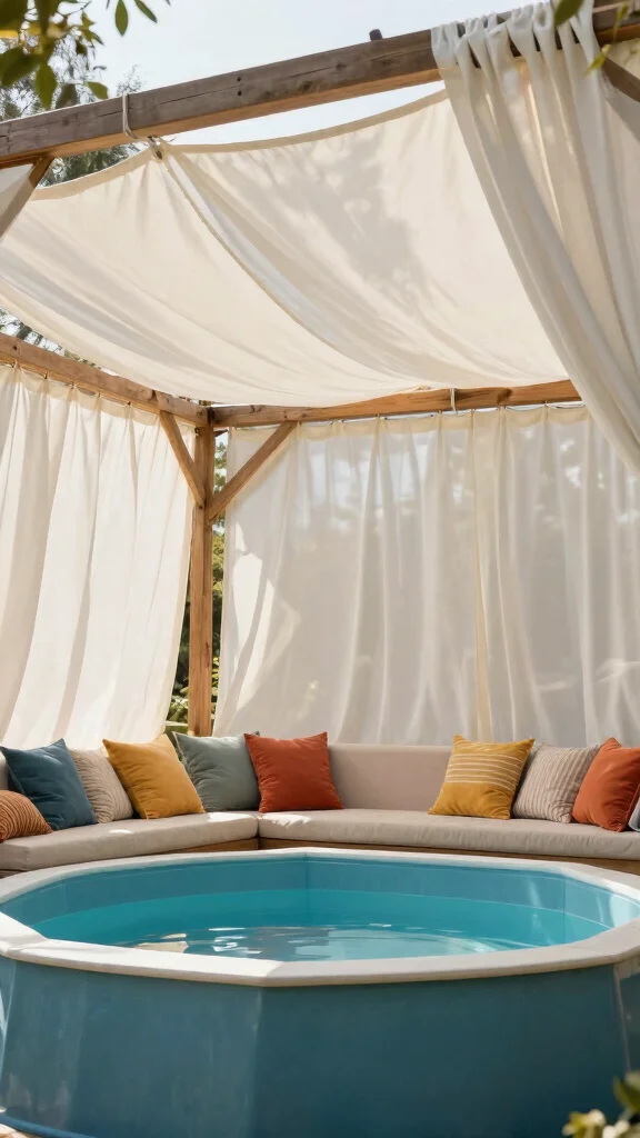 19 Budget-Friendly DIY Garden Pool Ideas to Beat the Heat This Summer! - 19. DIY Shade Structure for Your Pool 1