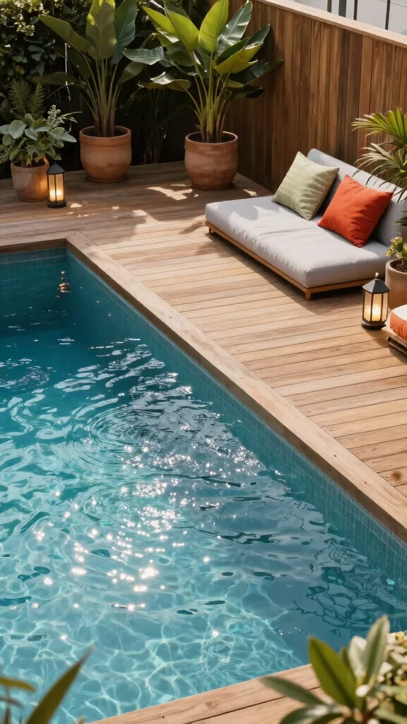 19 Budget-Friendly DIY Garden Pool Ideas to Beat the Heat This Summer! - 2. Elevated Wooden DIY Pool Deck 1