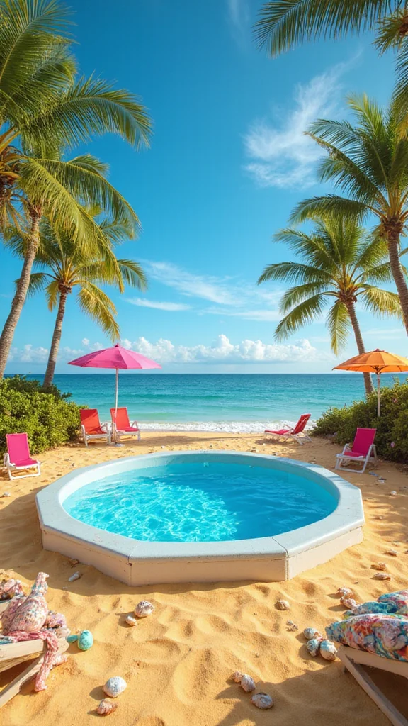 19 Budget-Friendly DIY Garden Pool Ideas to Beat the Heat This Summer! - 8. Beach Vibes with Sand and Shells 1