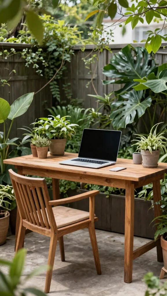 19 Cozy Patio Garden Ideas to Create Your Urban Oasis - 18. Outdoor Workspaces for Creativity 1