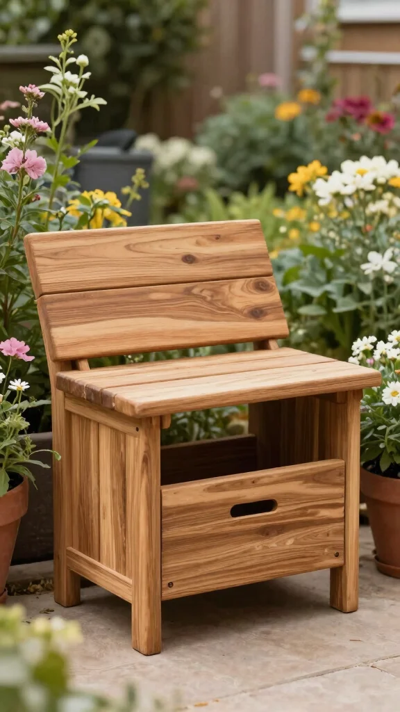 19 Creative DIY Garden Decor Hacks You Need to Try This Weekend! - 16. Garden Bench with Storage 1