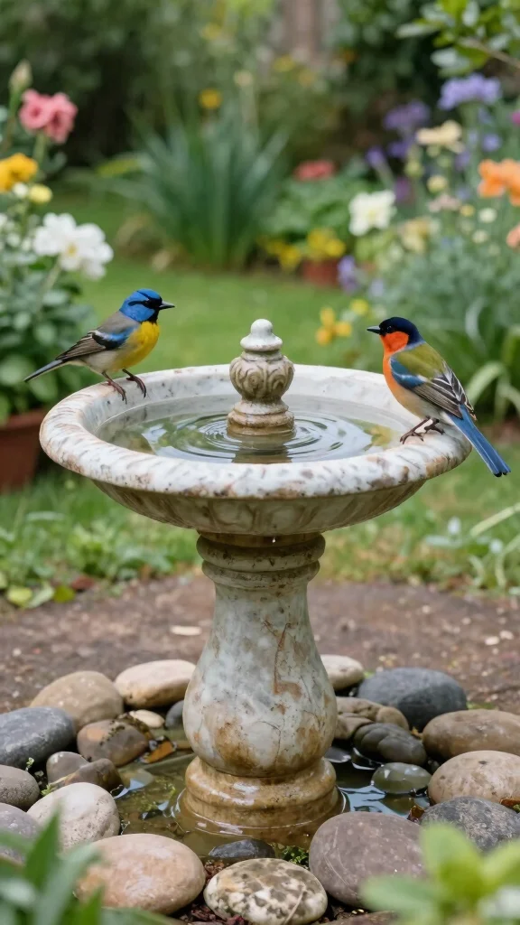 19 Creative DIY Garden Decor Hacks You Need to Try This Weekend! - 8. Bird Bath Oasis 1