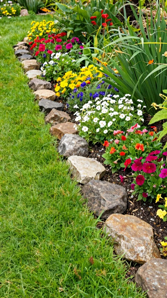 19 DIY Garden Features That Will Make Your Neighbors Envious! - 13. Garden Borders and Edging 1